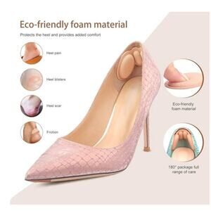 Heel Pads for Shoes That are Too Big, 2Pairs Foamed Cotton